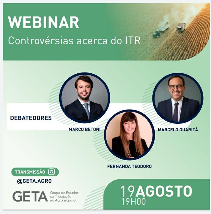 GETA promove hoje debate sobre “Controvérsias acerca do ITR”