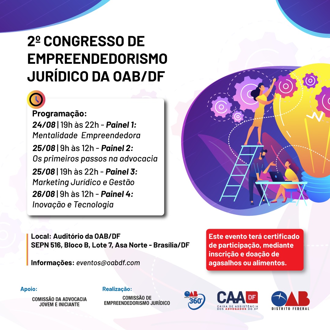 OAB/DF promove 2º Congresso de Empreendedorismo Jurídico